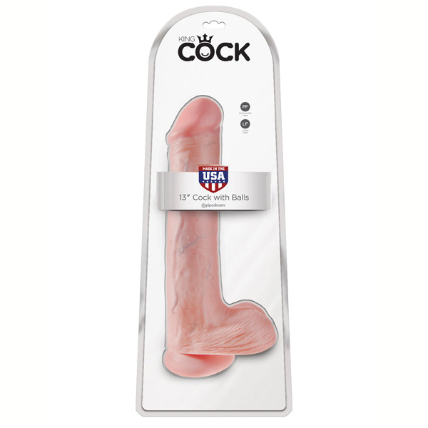 King Cock 13" Cock With Balls Flesh