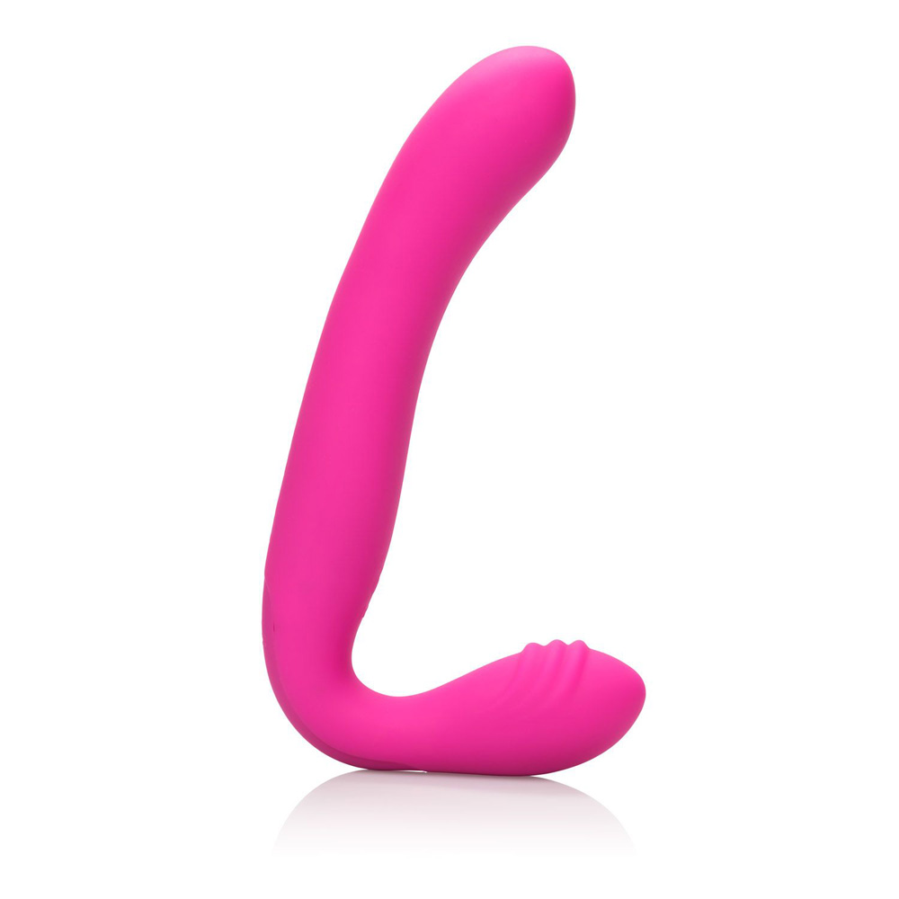Rechargeable Silicone Love Rider Strapless Strap-On Pink - Image 3