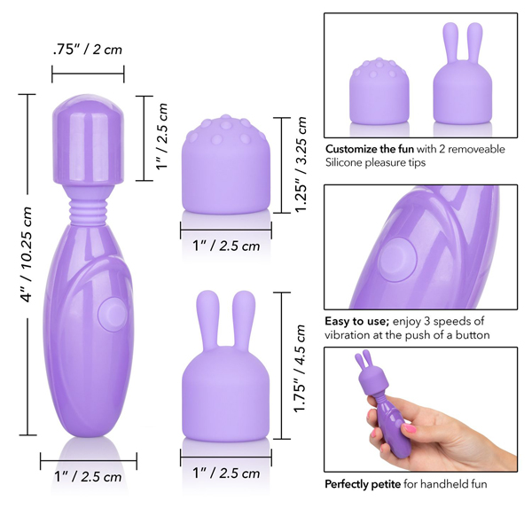 Dr. Laura Berman Olivia Rechargeable Mini Massager With Attachments - Image 3