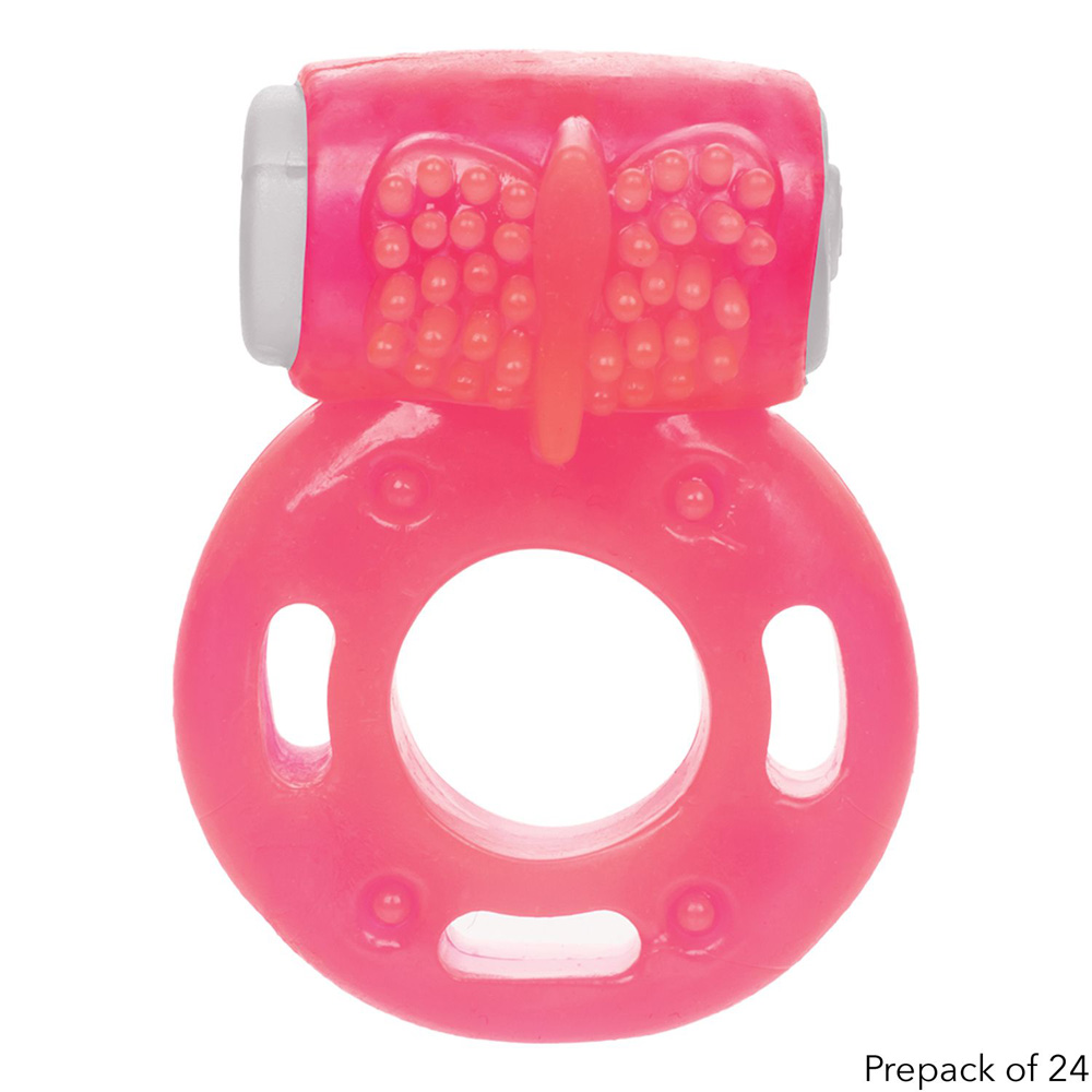 Foil Pack Vibrating Ring Pink 24 Pack - Image 2