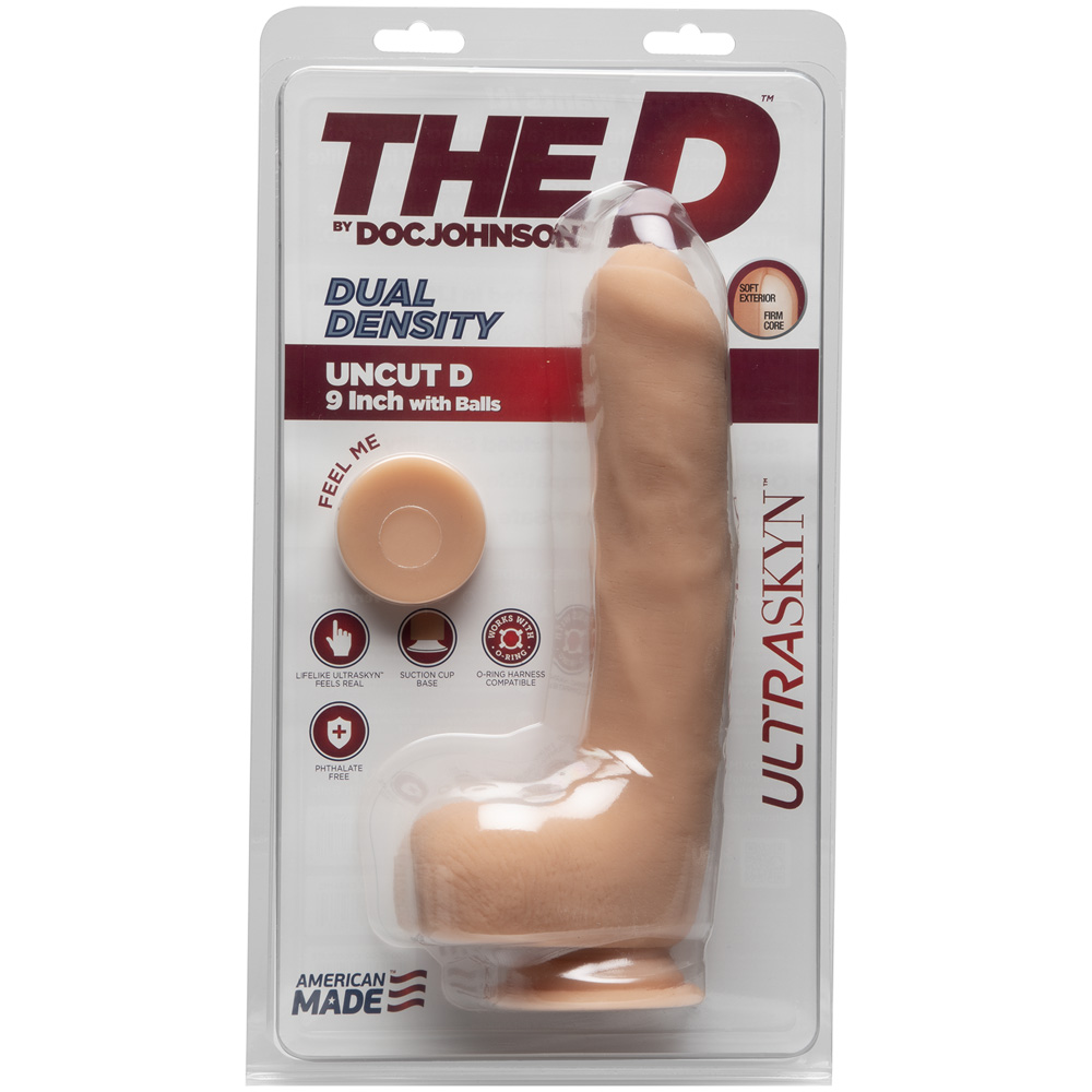 The D - Uncut D 9" With Balls Ultraskyn Vanilla