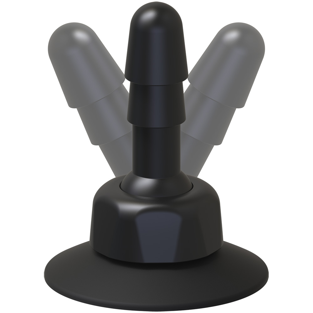 Vac-U-Lock Deluxe 360° Swivel Suction Cup Plug Black - Image 3