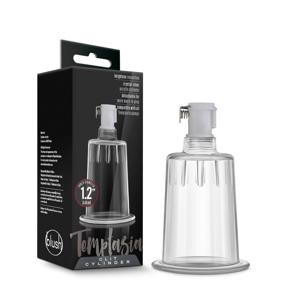 Temptasia Clit Cylinder 1.2" Diameter Clear