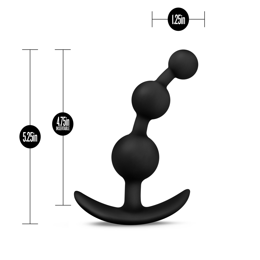 Anal Adventures Platinum Small Anal Beads Black - Image 3