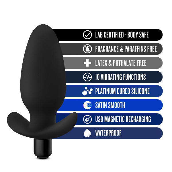 Anal Adventures Platinum Silicone Saddle Plug Black - Image 3