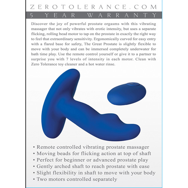 The Great Prostate Vibrating Massager Blue - Image 2