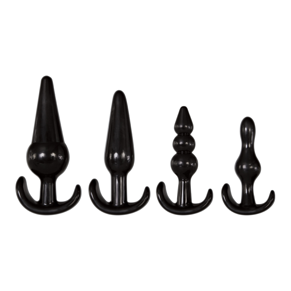 4 Piece Anal Plug Kit Black - Image 3