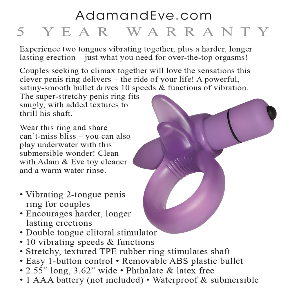 Adam & Eve's Vibrating Clitoral Tongue Ring - Image 3