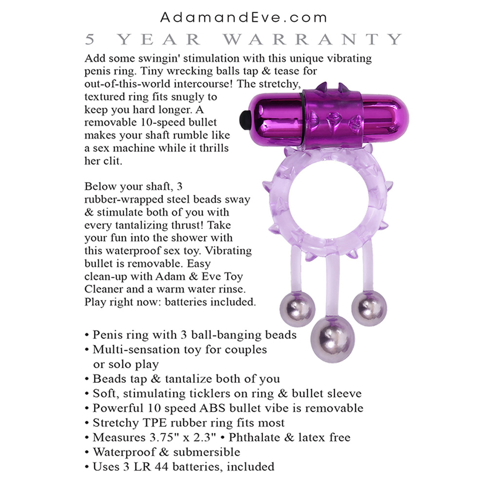 Triple Ball Bangin' Vibrating Ring - Image 3