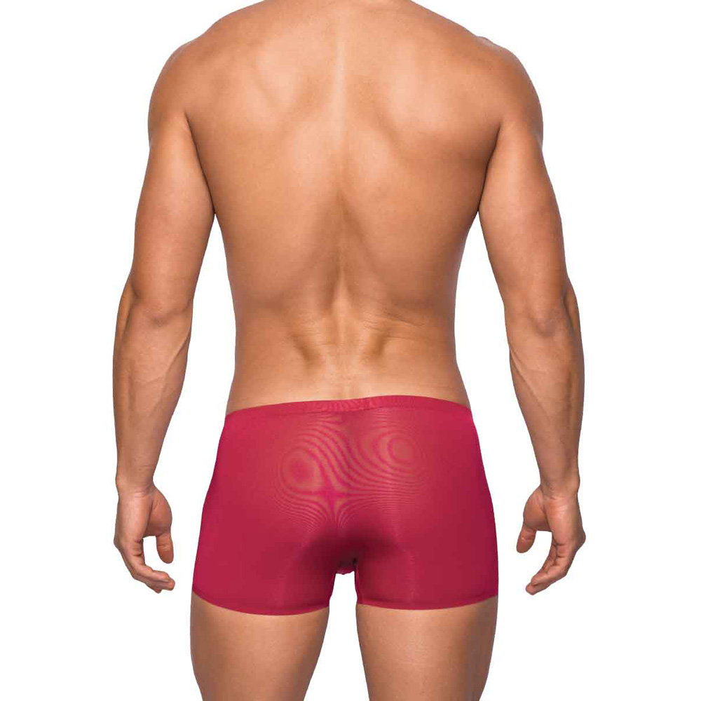 Seamless Sleek Short W/Sheer Pouch Wine S - Image 2
