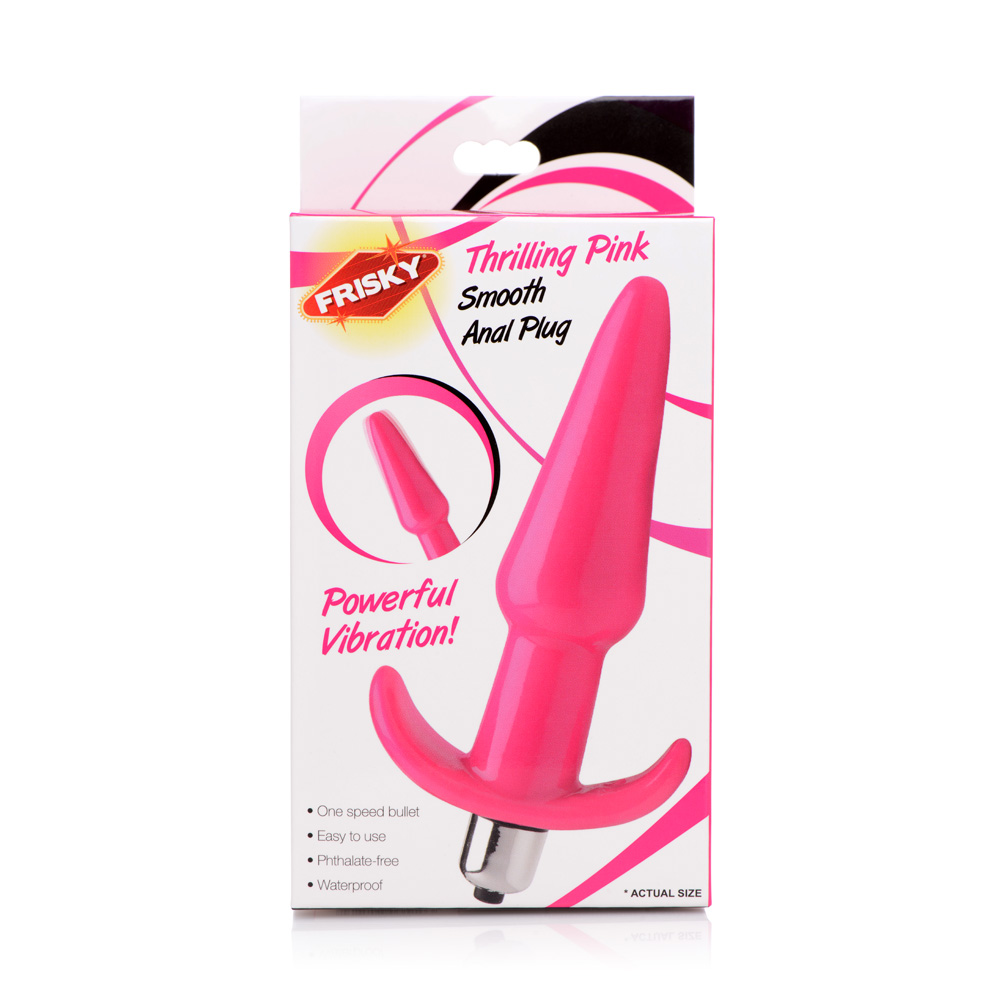 Frisky Thrilling Pink Smooth Anal Plug - Image 3
