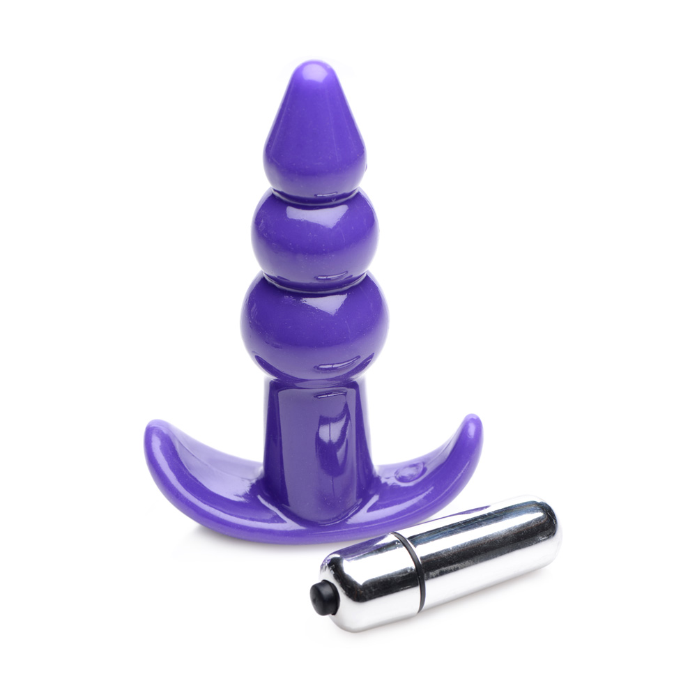 Frisky Bubbling Purple Ribbed Anal Plug - Image 2