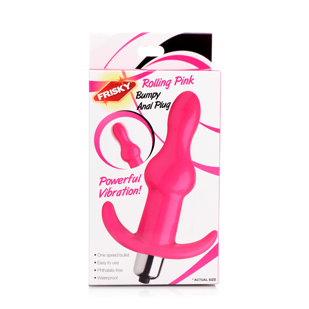 Frisky Rolling Pink Bumpy Anal Plug - Image 3