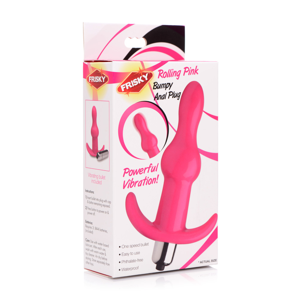 Frisky Rolling Pink Bumpy Anal Plug