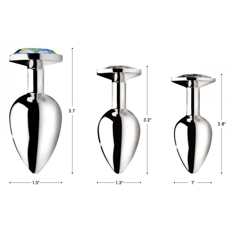 Booty Sparks Rainbow Prism Gem Anal Plug Small - Image 3