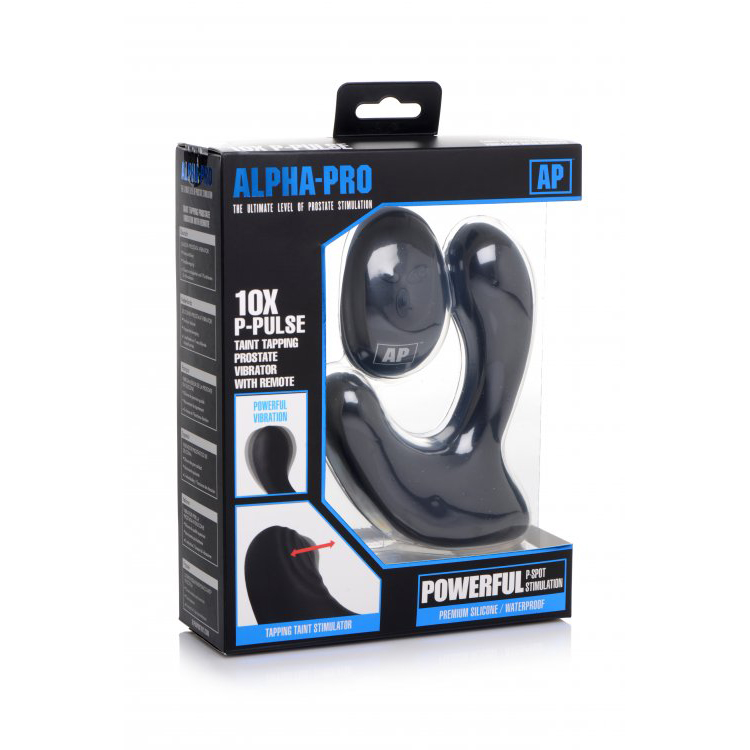 Alpha-Pro 10X P-Pulse Taint Tapping Silicone Prostate Stimulator With Remote