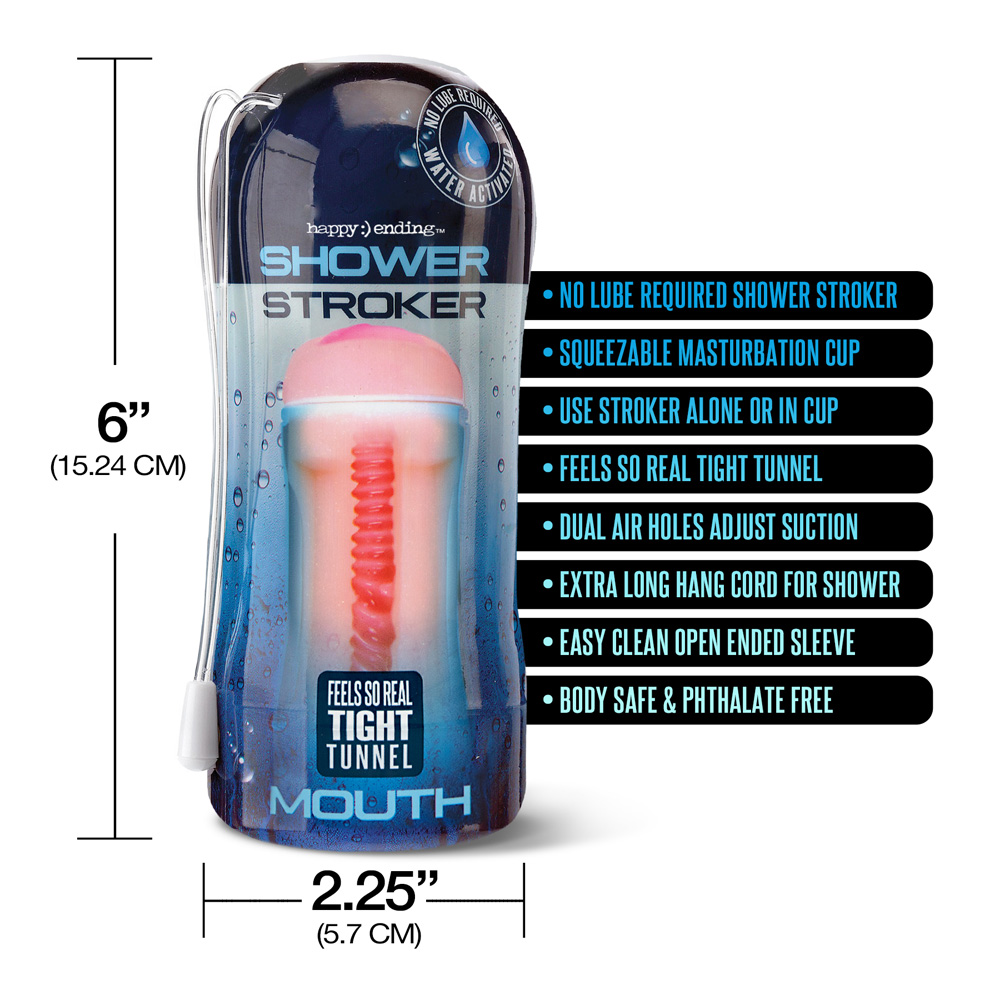 Happy :) Ending Shower Stroker Self Lubricating Mouth - Image 3
