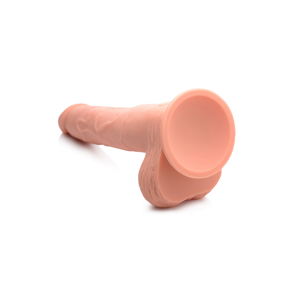 Easy Riders 8" Thrusting Dildo With Balls Light - Image 3
