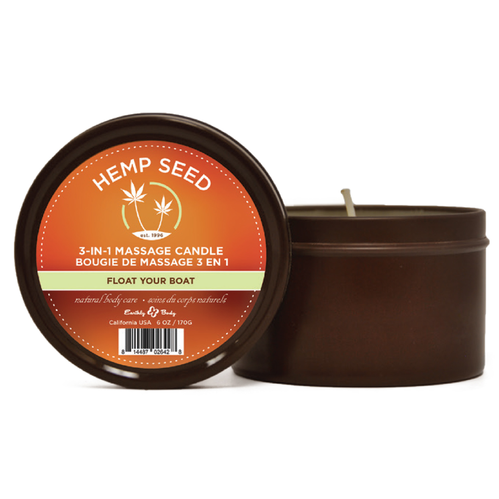 Hemp Seed 3-In-1 Massage Candle Float Your Boat 6 Oz