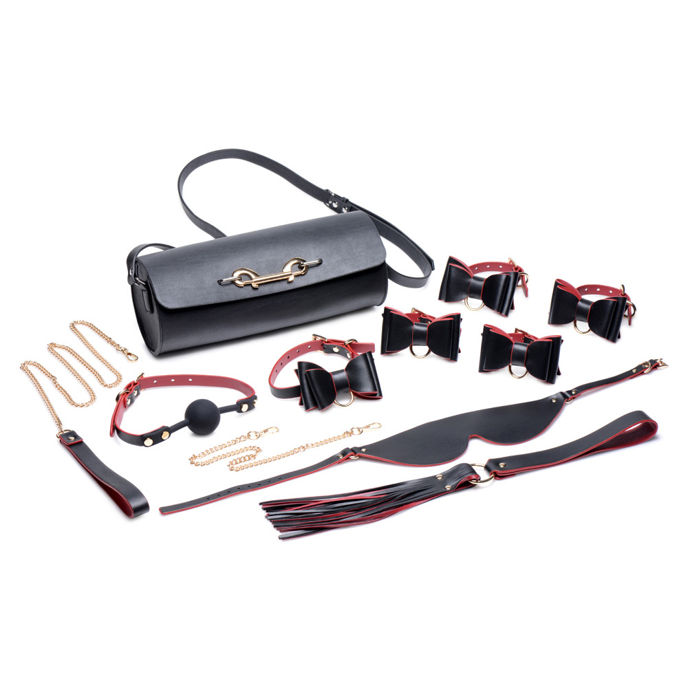 Master Series Bondage To Go Black And Red Bow Bondage Set With Carry Case - Image 2