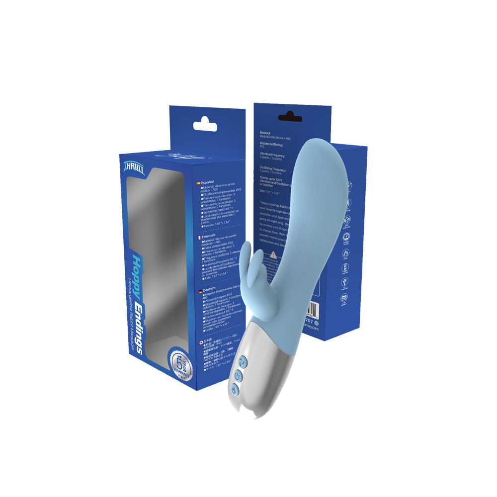 Thrillz Hoppy Endings Oscillating Heating Vibrator Blue