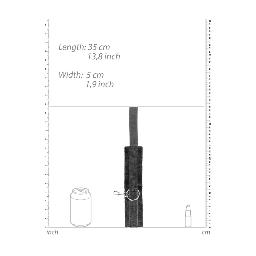 Ouch! Black & White Velcro Hand Or Ankle Cuffs With Adjustable Straps - Image 3