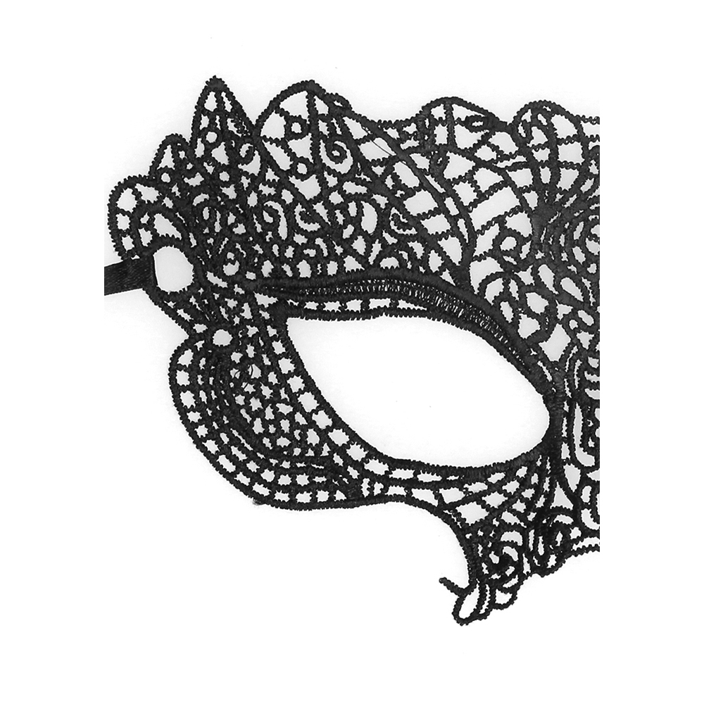 Ouch! Black & White Lace Eye Mask Princess - Image 3