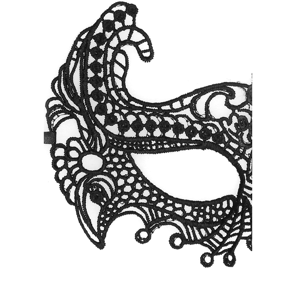 Ouch! Black & White Lace Eye Mask Empress - Image 3