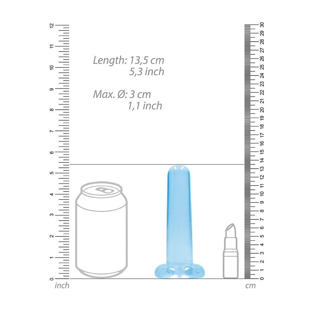 Non Realistic Dildo With Suction Cup 5.3" Blue - Image 3