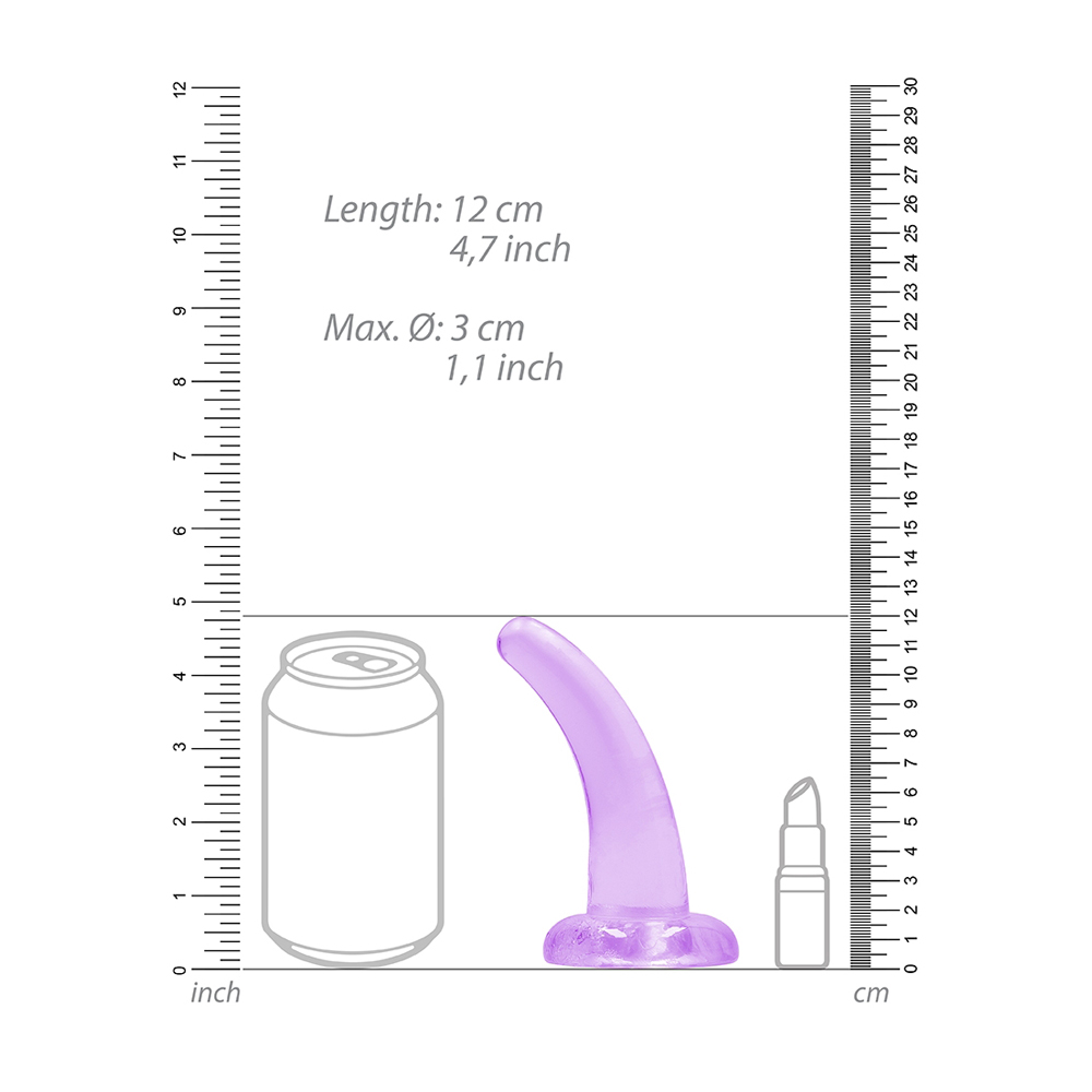 Non Realistic Dildo With Suction Cup 4.5" Purple - Image 3
