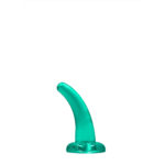 Non Realistic Dildo With Suction Cup 4.5" Turquoise - Image 2
