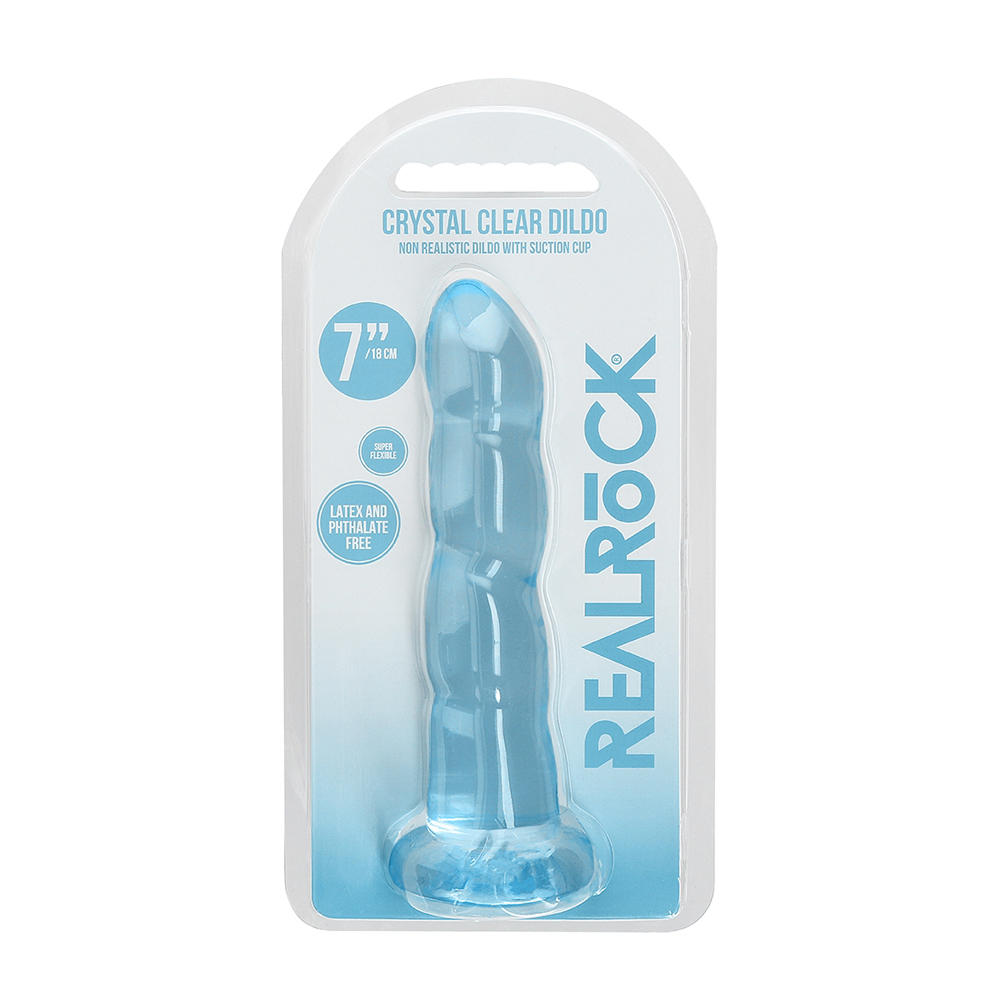 Non Realistic Dildo With Suction Cup 7" Blue