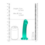 Non Realistic Dildo With Suction Cup 6.7" Turquoise - Image 3