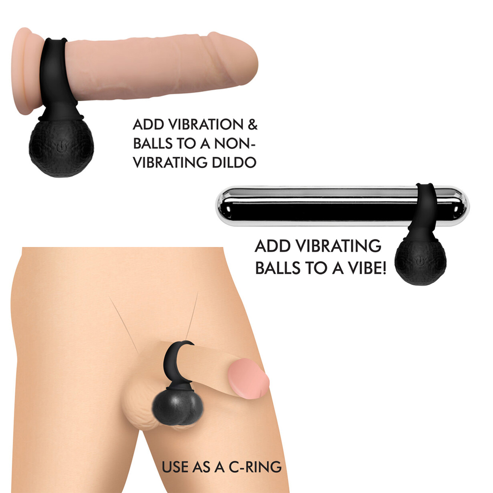 Jock 28X Vibrating Silicone Balls Large Black - Image 3