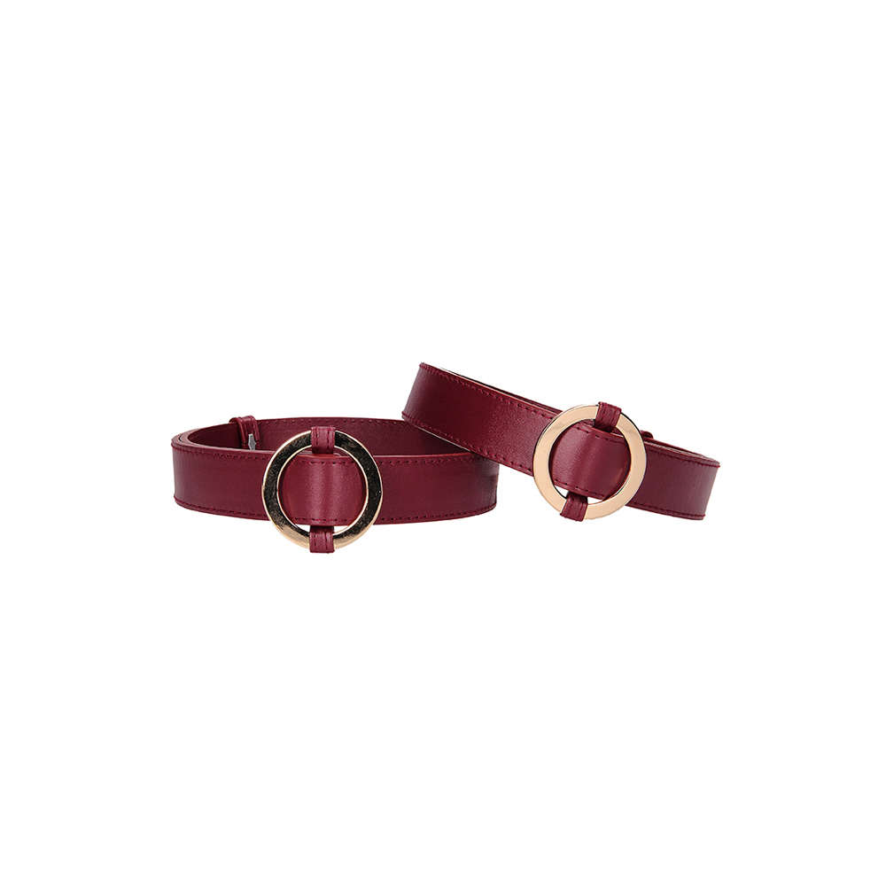 Ouch! Halo Thigh Cuffs Burgundy - Image 2