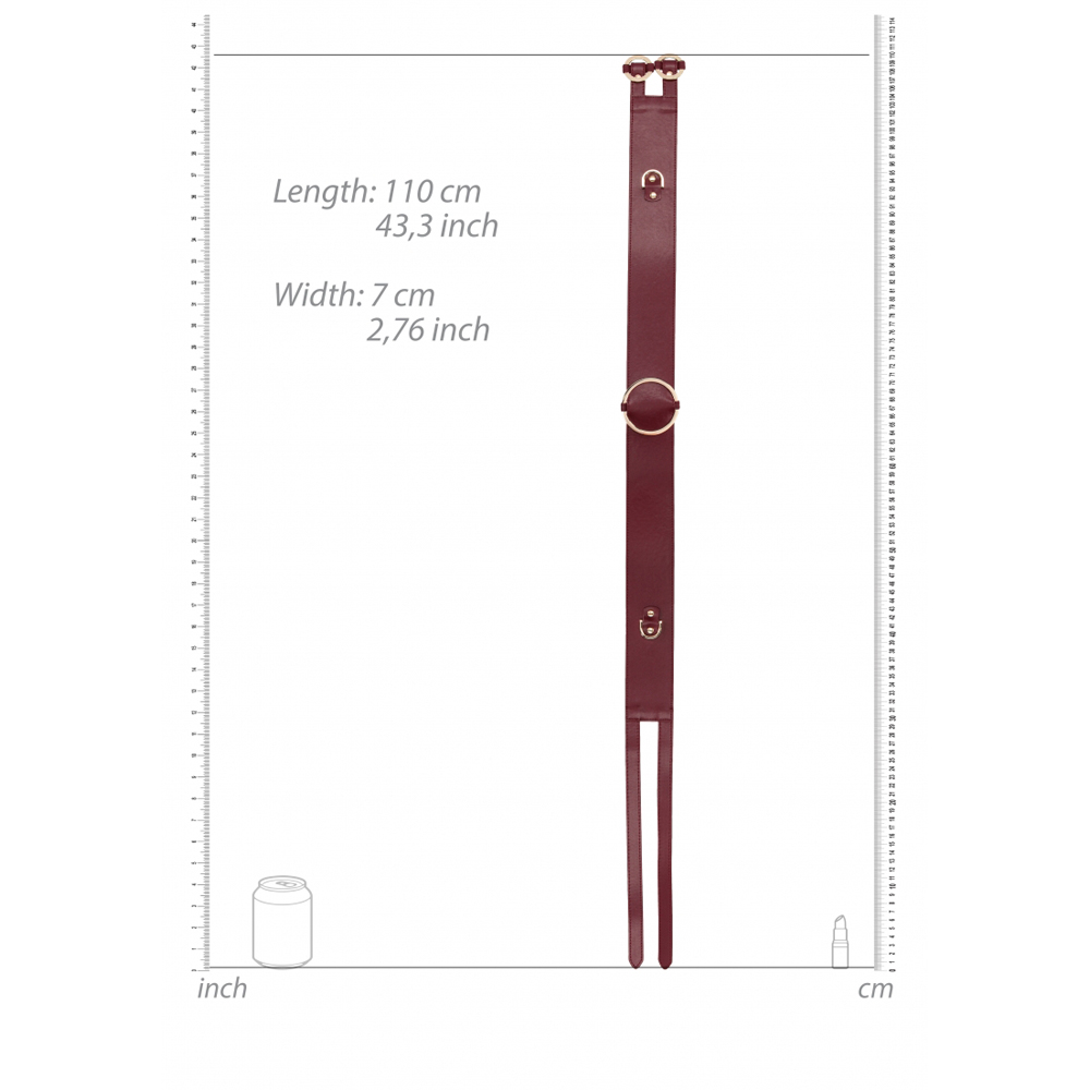 Ouch! Halo Waist Belt L/Xl Burgundy - Image 3