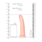 Slim Realistic Dildo Without Balls With Suction Cup 7'' Flesh - Image 3
