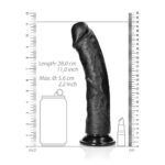 Curved Realistic Dildo Without Balls With Suction Cup 10'' Black - Image 3