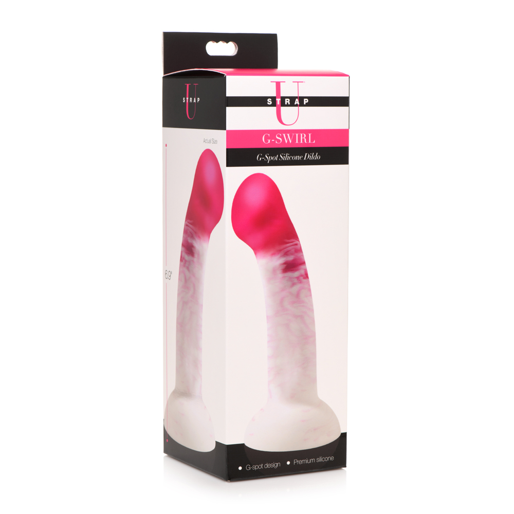 Strap U G-Swirl G-Spot Silicone Dildo Pink