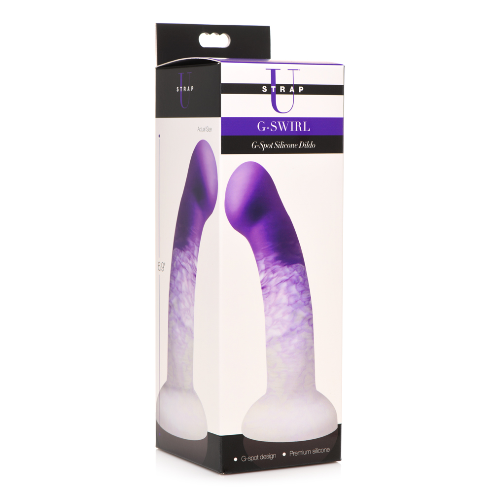 Strap U G-Swirl G-Spot Silicone Dildo Purple