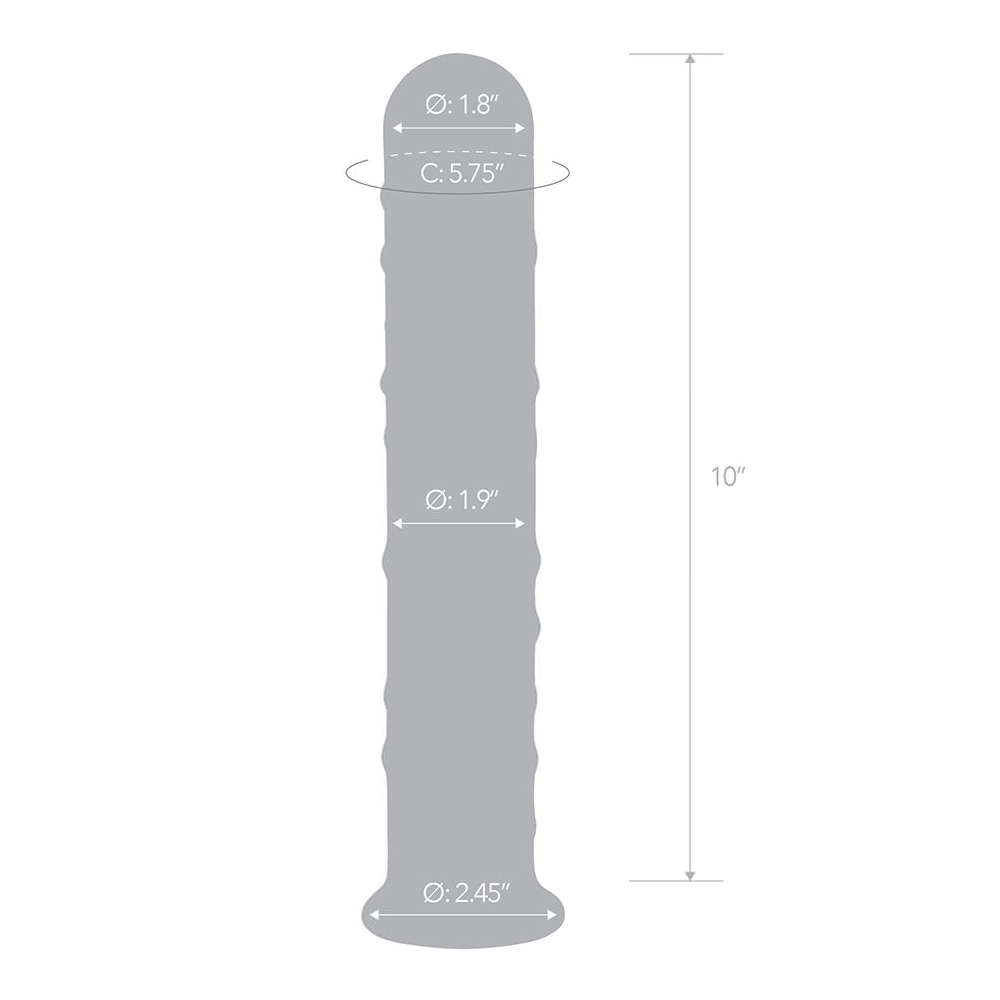 Glas 10'' Extra Large Glass Dildo - Image 3