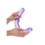 Realrock Crystal Clear Double Dong 18'' Purple - Image 2