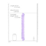 Realrock Crystal Clear Double Dong 18'' Purple - Image 3