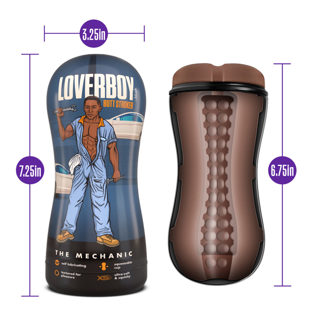Coverboy The Mechanic Self Lubricating Stroker Brown - Image 3