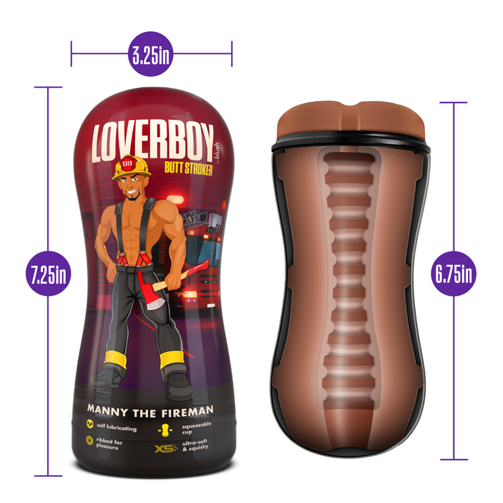 Coverboy Manny The Fireman Self Lubricating Stroker Tan - Image 3