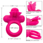 Silicone Rechargeable Butterfly Dual Ring - Image 3