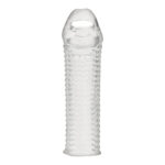 6.5" Clear Textured Penis Enhancing Sleeve Extension - Image 2