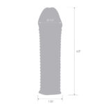 6.5" Clear Textured Penis Enhancing Sleeve Extension - Image 3