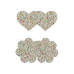 Pretty Pasties Heart & Flower Glow 2 Pair - Image 2