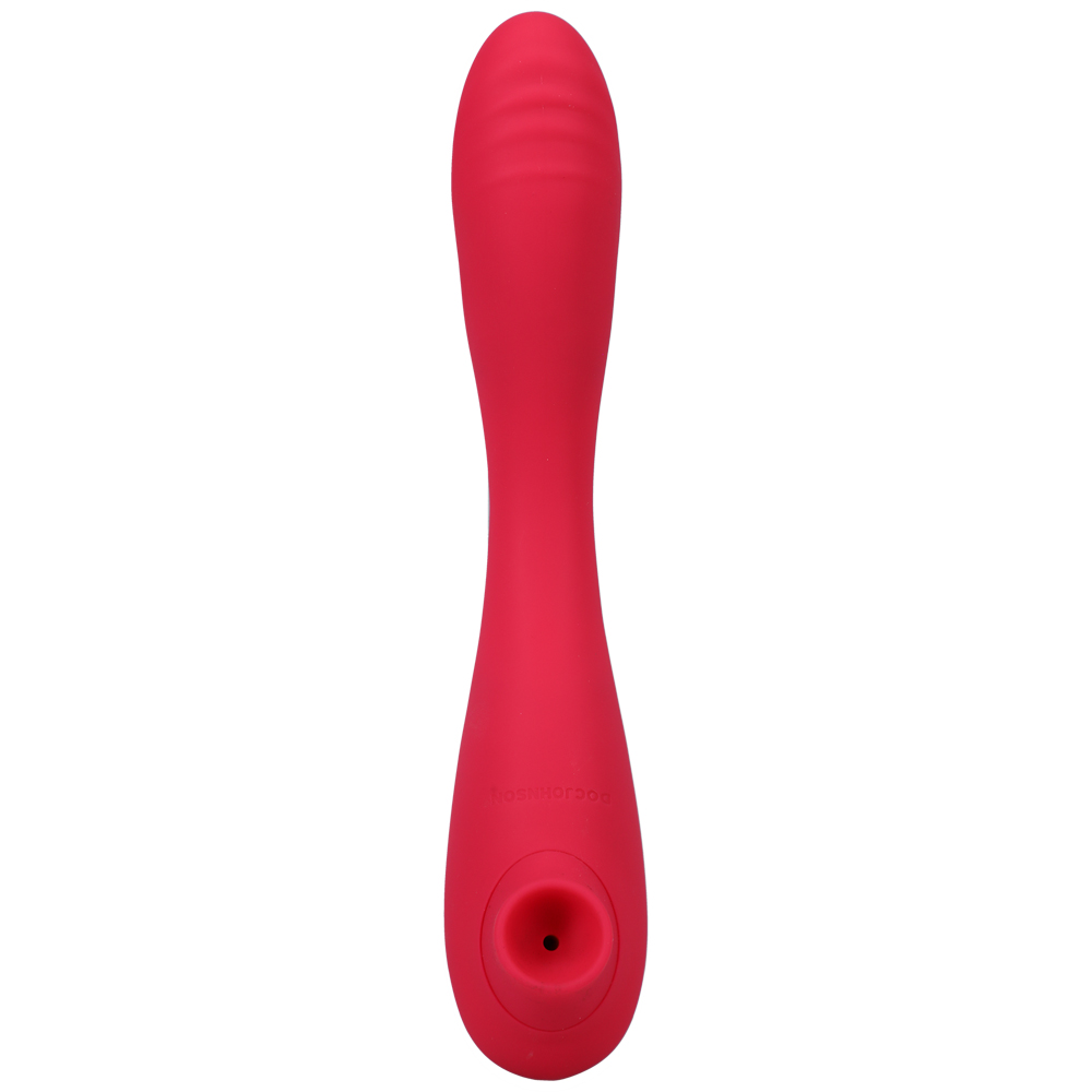 This Product Sucks Sucking Clitoral Stimulator With Bendable G-Spot Vibrator Rechargeable Pink - Image 3
